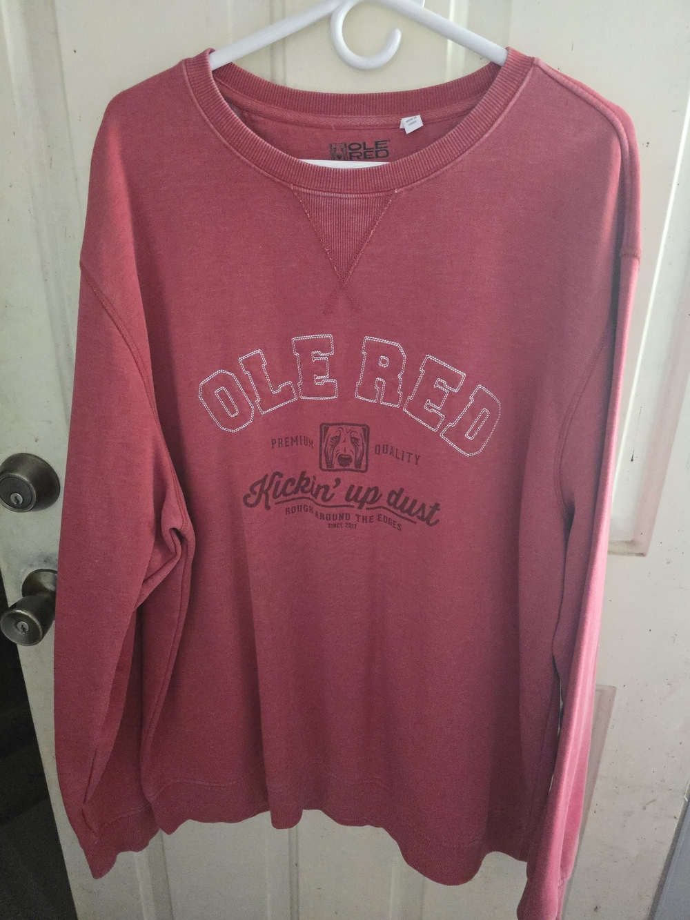 OLE RED Logo Pullover Sweatshirt - Dusty Red